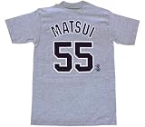 Majesticヤンキース松井Jrネーム&ナンバーTシャツ(グレー)