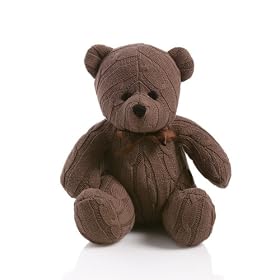 Elegant Baby Cotton Cable Knit Teddy Bear