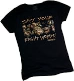 Say Your Right Words! -- Labyrinth Crop Sleeve Fitted Juniors T-Shirt