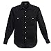 Gioberti Mens Casual Western Solid Long Sleeve Shirt With Pearl Snaps