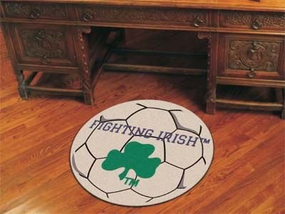 Buy Notre Dame Fighting Irish NCAA Soccer Ball Round Floor Mat (29) Fighting Irish Logo by Fan Mats