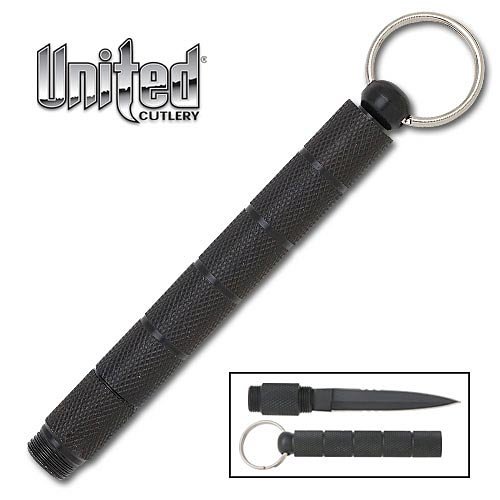 Childrens Toyshop  Sporting Goods : Black Mini Night Watchman Kubotan Keychain