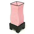 Handmade Woven Web Table / Desk Lamp Soft Pink