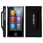 MiniSuit JAZZ Slim Shell Case with Belt Clip + Screen Protector for iPod Nano 7 (Rubberized Black)