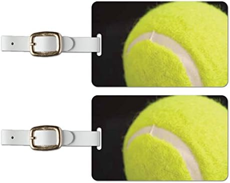 Tag Crazy Luggage Tags with A Brilliant High-Resolution Tennis Ball Image, Yellow/Black, One Size