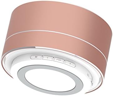 YiMoo Bluetooth Speaker, Enhanced Bass Wireless Portable Speaker Built in Mic, USB and TF card port, Works for iPad, iPhone, Samsung, Huawei and Other Music Players Color Rose Gold