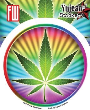 Frank Wiedemann - Psychedelic Pot Leaf - Sticker / Decal