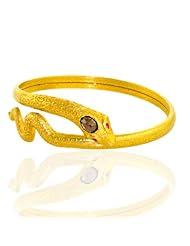 18kt Yellow Gold Ruby Snake Bangle Bracelet Vintage Look Jewelry