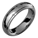 Ilce Hammered Titanium Wedding Band