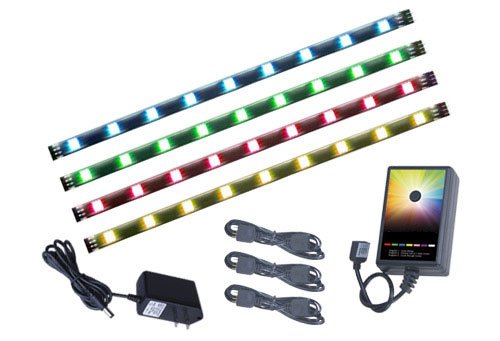 LED Accent Light Strips - Super Bright RGB Color Changing Lights (4 - 12