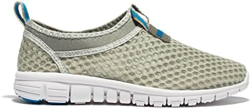 Fingda Men's Mesh Slip On Aqua Walking Shoes(Grey/Blue EU46)