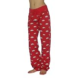 Womens NCAA Arkansas Razorbacks Comfortable Cotton Sleepwear / Pajama Pants - Red