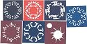 Multi Use Body Art Stencils-Set 9