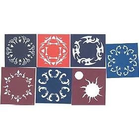 Multi Use Body Art Stencils-Set 9