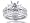 1.25 Ct. TW Pave Round Diamond Engagement Semi Mount & Form Fit Band Size 3.5