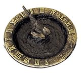 Outdoor Living : Birdbath Sundial with Wrought Iron Pedestal