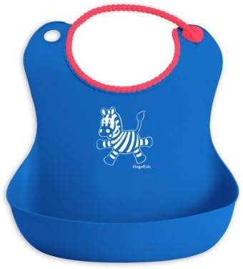 Baby Bibs - Soft Flexible Silicone Waterproof Baby Bibs with Unique Food Catcher - Pack of 3