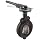 Milwaukee Valve MW222B Series Cast Iron Butterfly Valve, Wafer Style, Nickel Plated Ductile Iron Disc, Buna-N Seat, Lever Handle, Flanged
