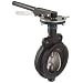 Milwaukee Valve MW222B Series Cast Iron Butterfly Valve, Wafer Style, Nickel Plated Ductile Iron Disc, Buna-N Seat, Lever Handle, Flanged