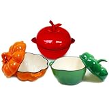 Review Import PL-3PC-BS / 6-piece Enamel Cast Iron 3 Colors Bakeware Set