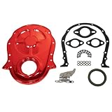 Chevy Big Block 396-402-427-454 Steel Timing Chain Cover Set w  Timing Tab - Orange by CFR Performance