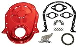 Chevy Big Block 396-402-427-454 Steel Timing Chain Cover Set w/ Timing Tab - Orange