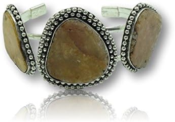 Jewelmake Martre Natural Stone Bangle Bracelet
