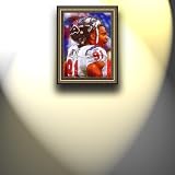 Completely Handpainted American Football Sport Painting, Custom Order FL287, Oil on Canvas, with Option to Paint Jerry, Brett & Co. from Any Other Favorite Photograph or Picture, Unframed, Size 27'' x 37" inches