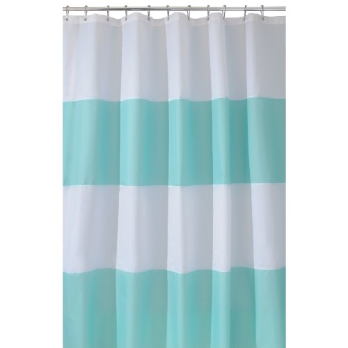 InterDesign Zeno Waterproof 72-Inch Curtain Blue/White