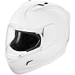 Icon Solid Men's Alliance Street Racing Motorcycle Helmet - White