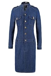 Belted Cocktail Above the Knee Long Sleeves Tank Round Neck Cotton/Denim Bodycon Dress/Homecoming Dress/Prom Dress 