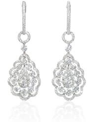 Diamond 18k White Gold Dangle Earrings