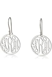 Monogram Earrings - 0.9" 925 Sterling Silver