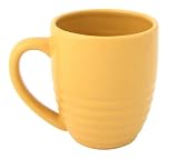 Chantal Ceramic 20-Ounce Ring Mug, Semi-Gloss Curry Yellow, Set of 4