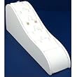 White Leather Pendant Ramp Jewelry Showcase Display