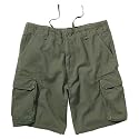 Prewashed Retro Paratrooper Cargo Shorts. Authentic Military Style. Vintage Looking BDU style with 6 Pockets.