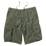 Prewashed Retro Paratrooper Cargo Shorts. Authentic Military Style. Vintage Looking BDU style with 6 Pockets.