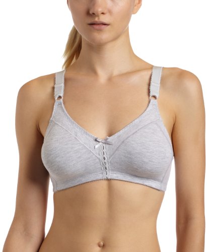 Bali Women's Double Support Cotton Stretch Wire-Free Bra, Heather Grey, 40B
