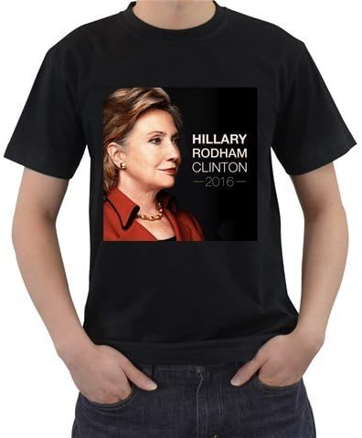 Election 2016 Hilary Clinton Donald Trump Men's T-Shirt (Black) (Two Sided)
