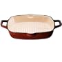 KitchenAid 12-Inch Cast-Iron Square Grill Pan, Garnet