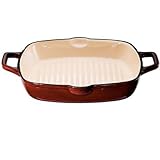 KitchenAid 12-Inch Cast-Iron Square Grill Pan, Garnet