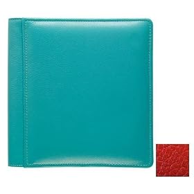 RODEO RED pebble grain leather medium scrapbook #162 style album by Raika -