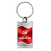 Honda Civic Si Red Spun Brushed Metal Key Chain