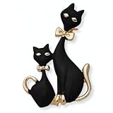 Enamel Black Cats Pin