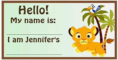 20 LION KING BABY SIMBA BABY SHOWER NAME TAGS