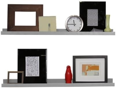 48 Inch Long Photo Ledge in Light Grey