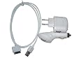 3in1 Zubeh�r Set f�r iPod und iPhone (KFZ Ladekabel, Datenkabel, USB Netzteil) weiss