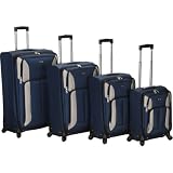 Rockland Luggage Impact Spinner 4 Piece Luggage Set