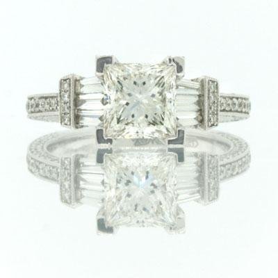 2.58ct Princess Cut Diamond Engagement Anniversary 