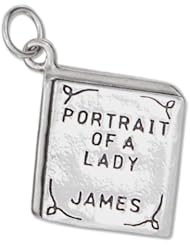 Sterling Silver Antiqued "Portrait Of a Lady" Book Charm